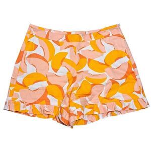 Kate Spade New York Linen Blend Boho Plain Weave Wide Leg Size 4 Multi- Color